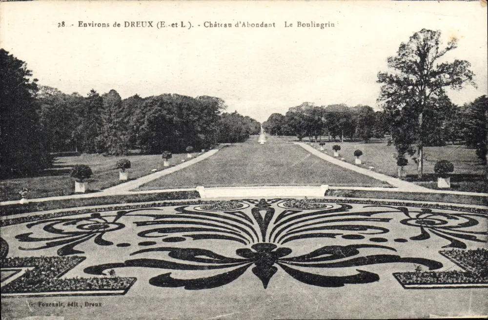 Aproximadamente de DREUX (E.-et L.) - Castelo d'Abondant Le Boulingrin — G. Founéant, editor, Dreux - Frente