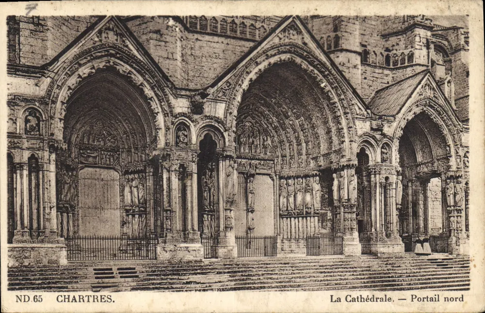 Chartres — Die Kathedrale — Nordportal — ND.65 - Vorderseite