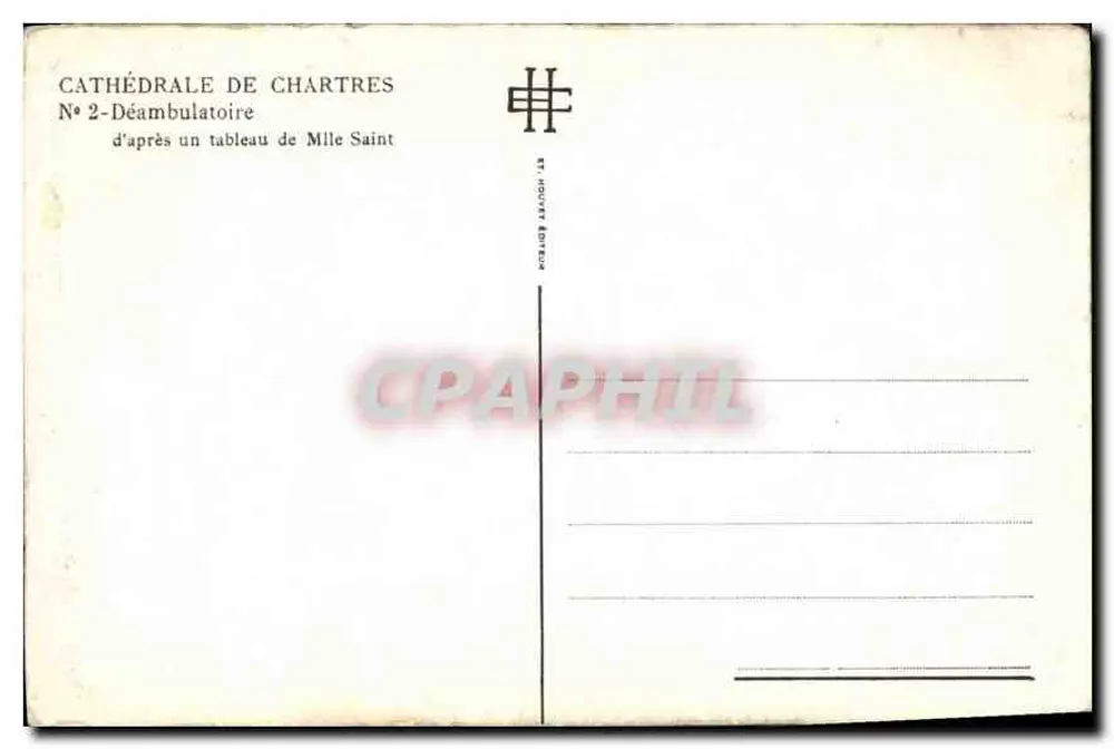 Kathedrale von Chartres — Ambulatorium — Verlag Empreca - Rückseite