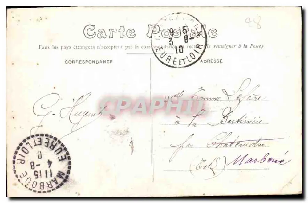 Castelo de Vaux (E.-et-L.) — vista panorâmica — J. Renoull editor - Verso