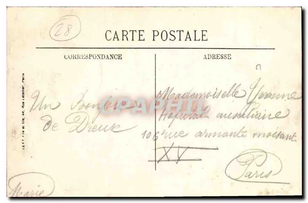 Dreux — L'Hôtel de Ville — M. R. n°24 - Verso