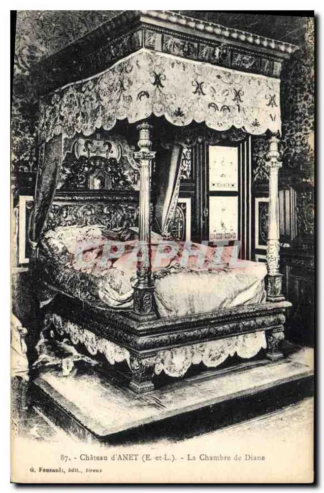 Castelo de ANET (E.-et-L.) — A Câmara de Diane — G. Foucault, editor, Dreux - Frente