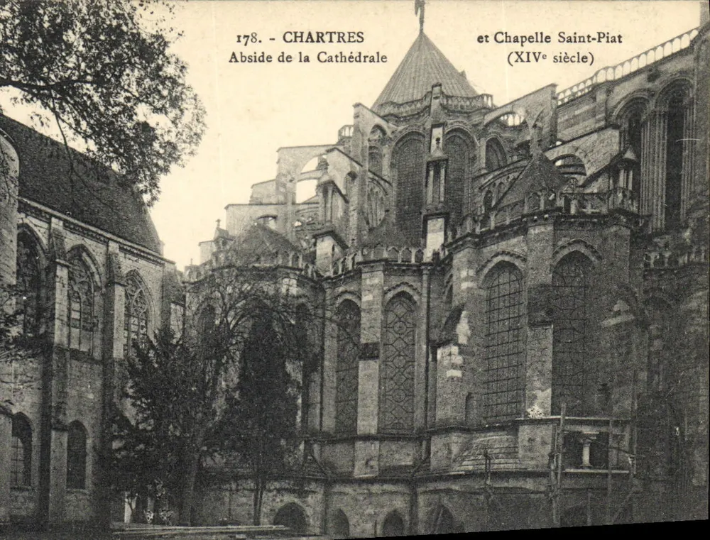 Chartres — Apse der Kathedrale und Kapelle Saint-Piat (14. Jahrhundert) — Nr. 178 - Vorderseite