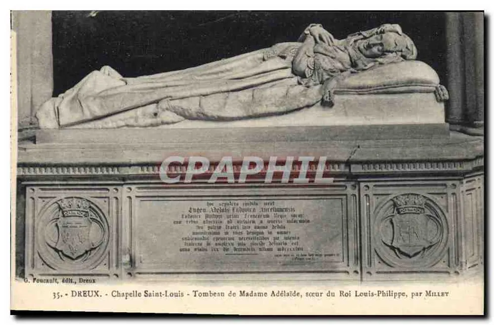 Dreux - Kapelle Saint-Louis - Grab von Madame Adélaïde, Schwester des Königs Louis-Philippe, von Millet - Vorderseite