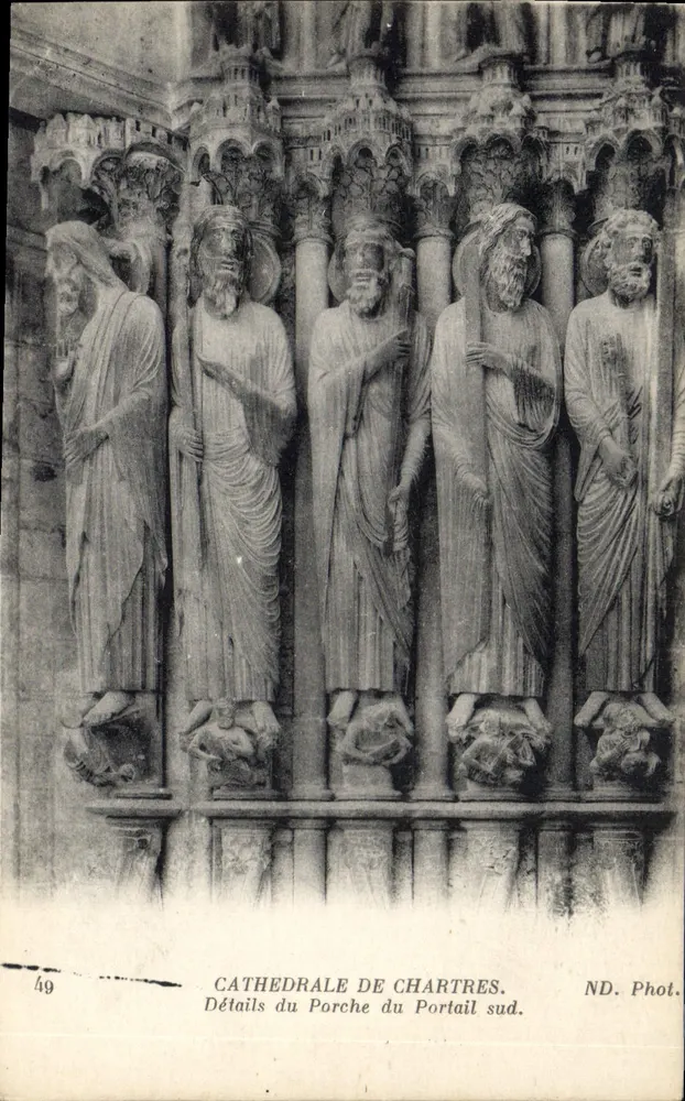 Chartreser Kathedrale — Details des Portals des Südportals — ND. Fot. - Vorderseite