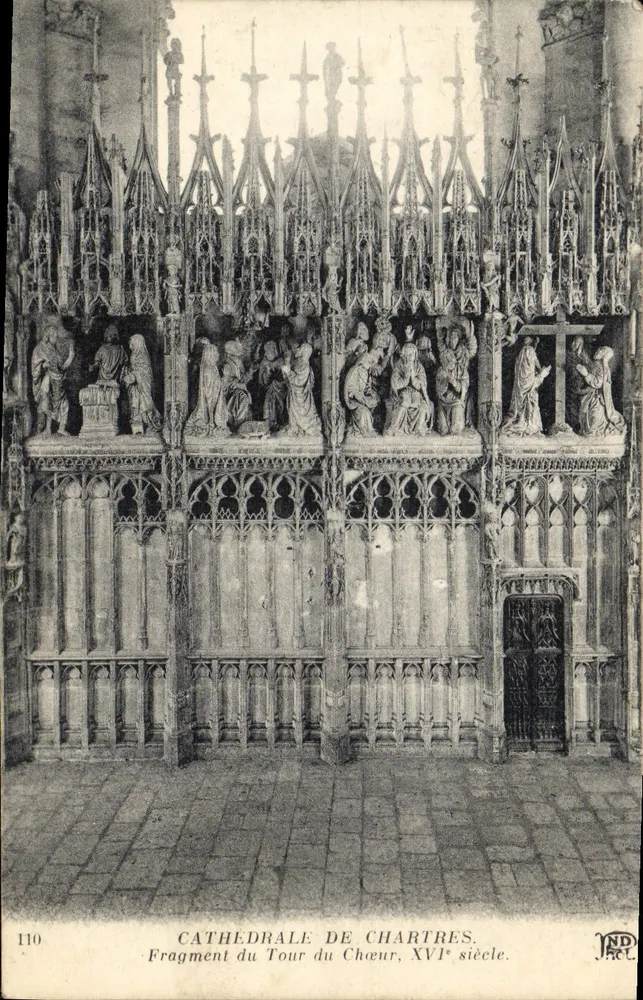 Kathedrale von Chartres — Fragment des Chorums, 16. Jahrhundert — JND, Nr. 110 - Vorderseite