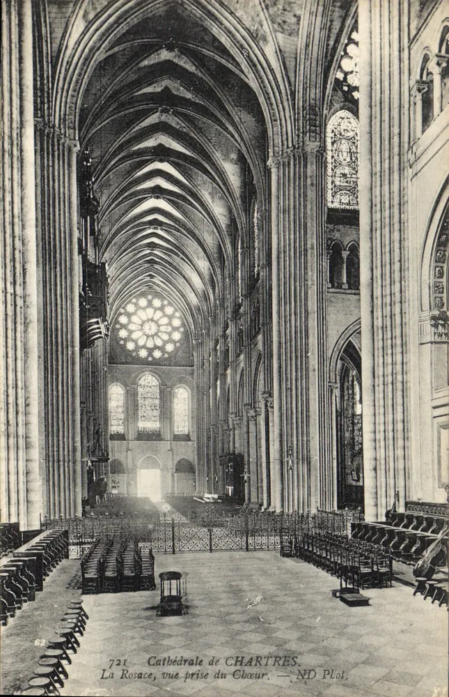Chartreser Kathedrale — Die Rose, Ansicht vom Chor — ND Plot, n° 721 - Vorderseite