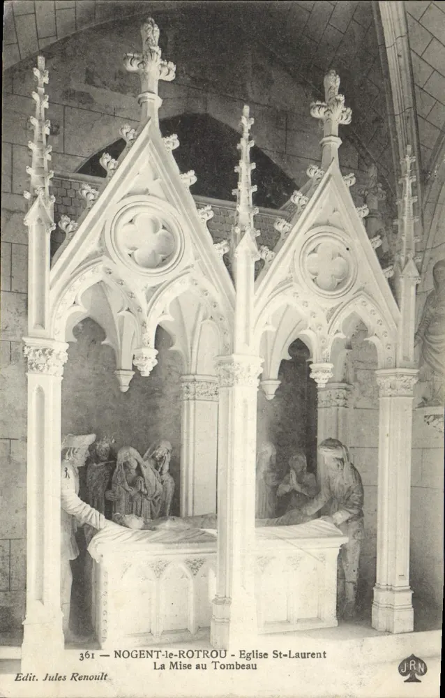 Nogent-le-Rotrou — Kirche St-Laurent, Die Abnahme vom Kreuz — Edit. Jules Renoult n°361 - Vorderseite