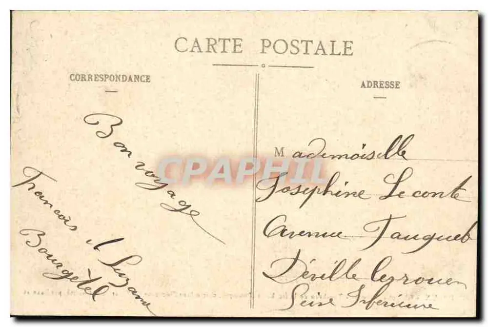 Kapelle St-Louis - Grab der Herzogin von Alençon, gestorben bei dem Brand im Bazar de la Charité, von Barrias — Ch. Foucault, Verlag Dreux - Rückseite