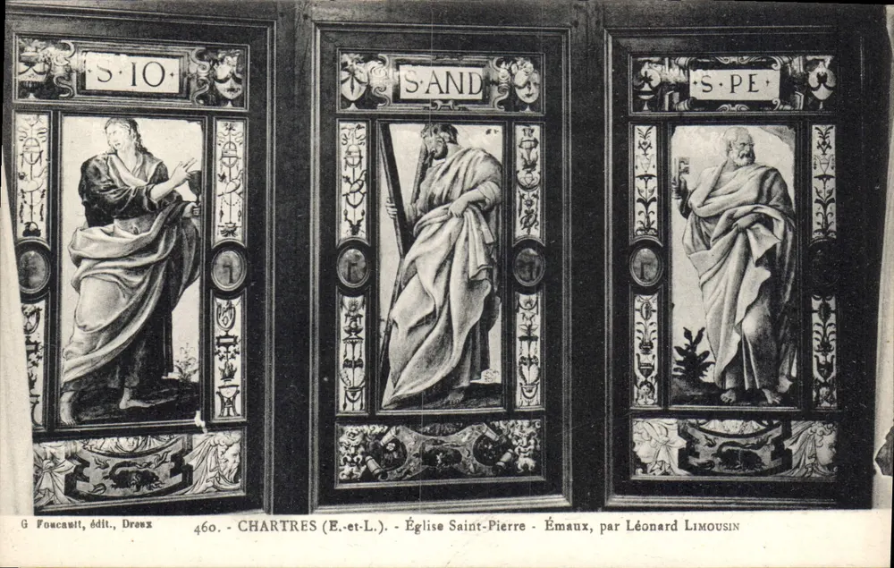 Émaux da igreja de São Pedro em Chartres — obra de Léonard Limousin - Frente