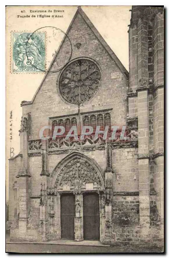 Fachada da Igreja de Anet — Regiões de Dreux — La C.P.A. Paris, n°40 - Frente