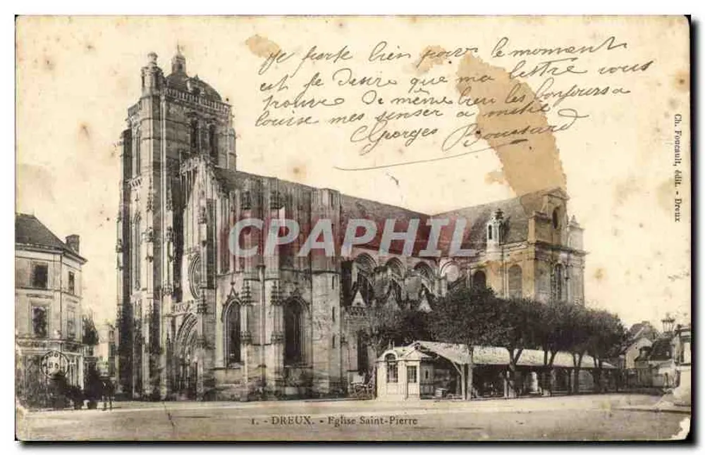Dreux — Igreja de São Pedro — Ch. Fosseach, editor — Dreux - Frente