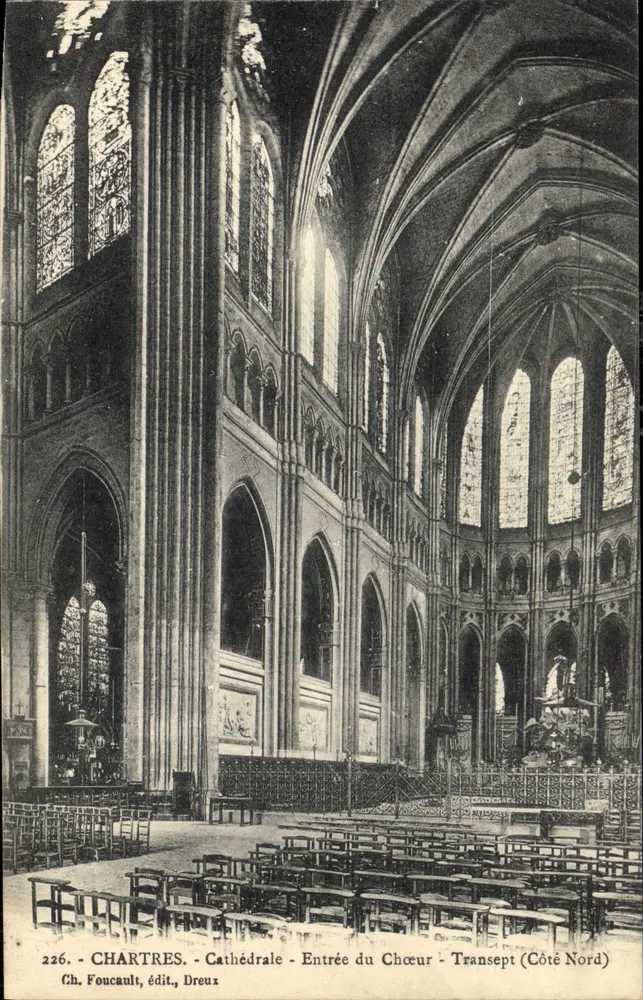 Chartres - Kathedrale - Eingang zum Chor - Querhaus (Nordseite) — Ch. Foucault, Verlag, Dreux - Vorderseite