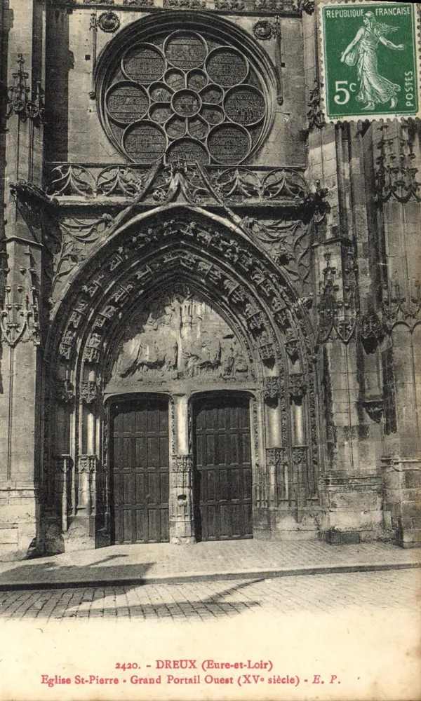 Kirche Saint-Pierre - Großer Westportal — Dreux (Eure-et-Loir) — E. P. - Vorderseite