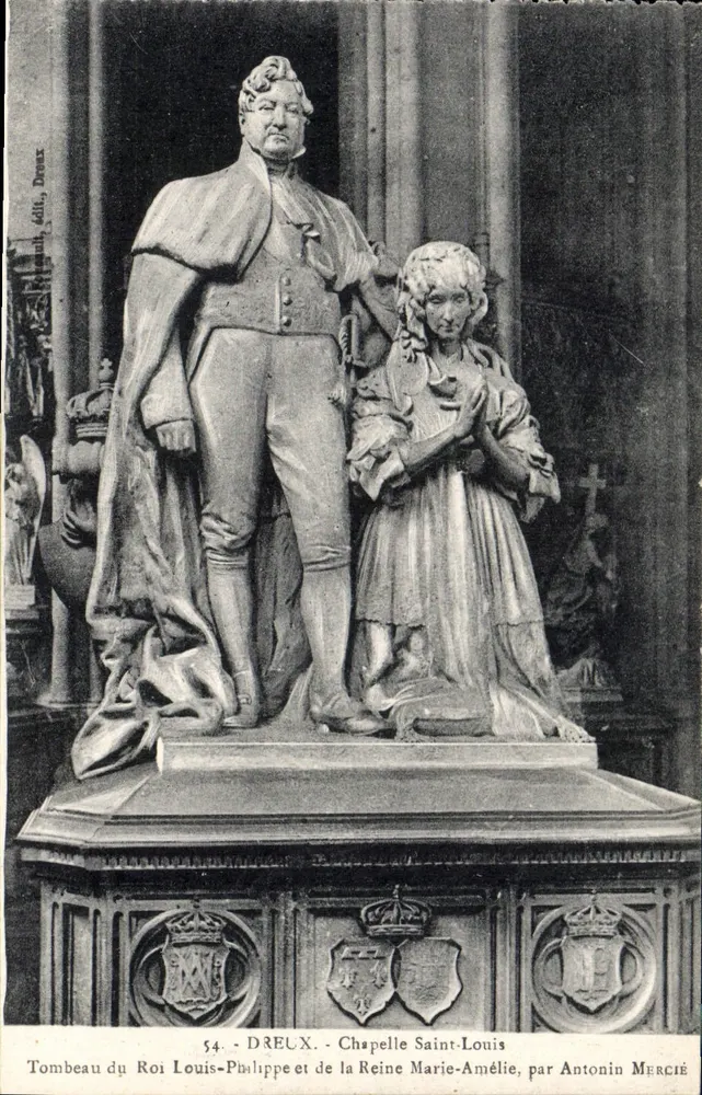 Túmulo do Rei Luís-Philippe e da Rainha Maria-Amélia — Capela de São Luís — por Antonin Mercié — editor Dreux, n°54 - Frente