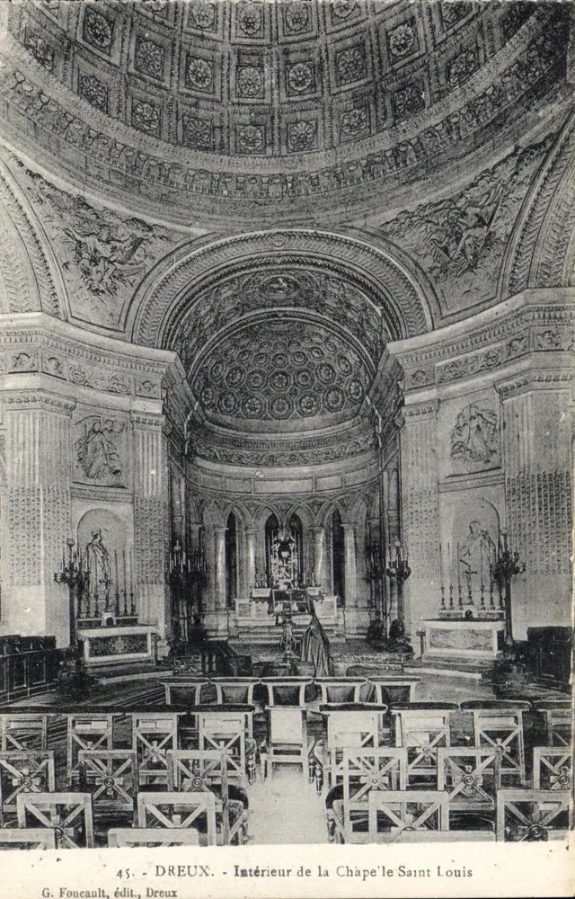 Innenansicht der Kapelle Saint Louis — Dreux — G. Foucault, Verlag, Dreux - Vorderseite