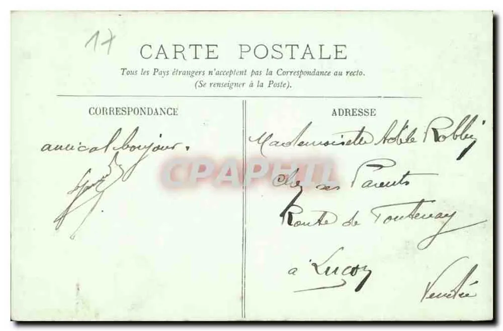 La Rochelle — L'Hôtel de Ville — La Cour — LL. — Éditeur LL. - Verso