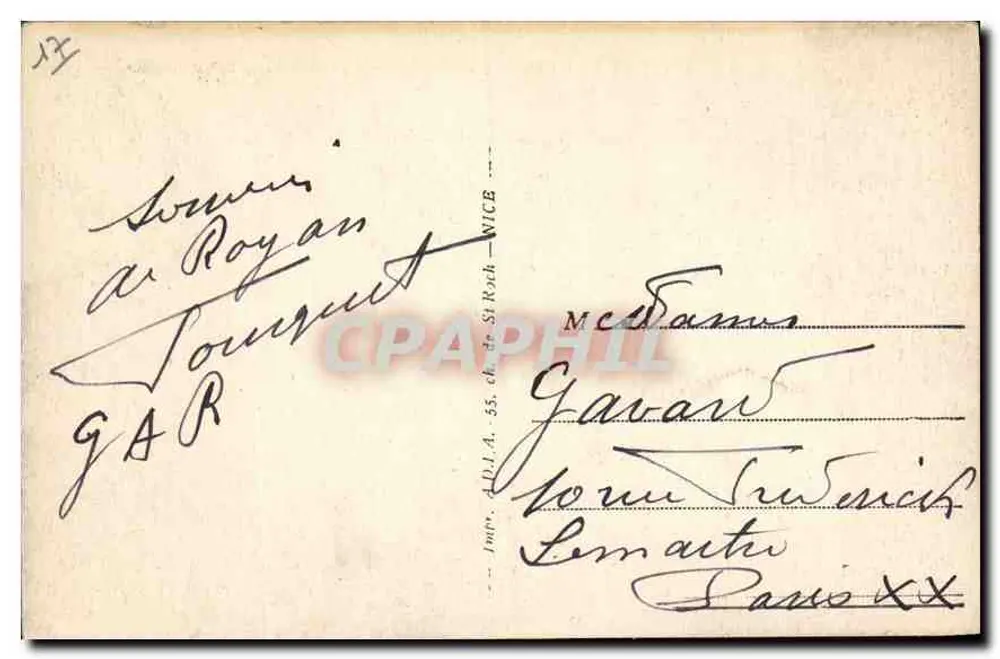 ROYAN — Le Pont du Diable à marée basse à Saint-Palais-sur-Mer — Exposition Coloniale 1931 - Verso