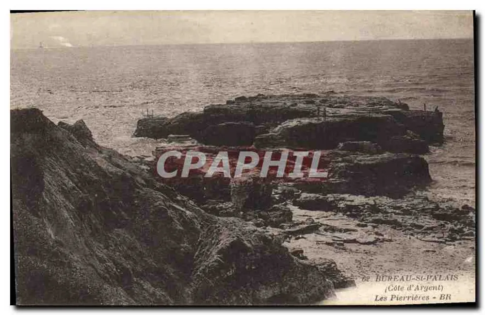 Les Pierrières - Côte d'Argent — Ansicht der Felsen und Küste — Bureau-Scpalais - Vorderseite