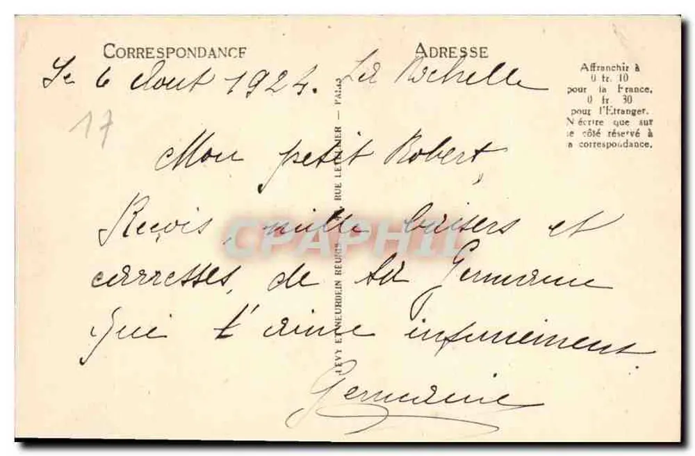 La Rochelle - Cabinet du Maire Jean Guitton - LL - Verso