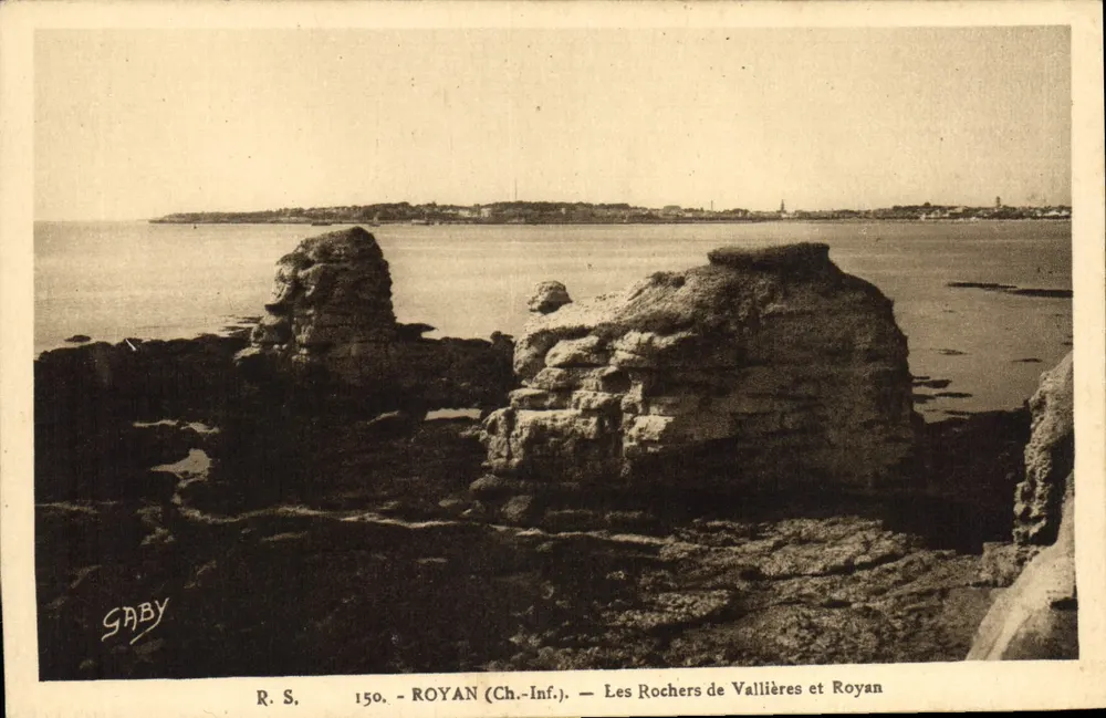 Die Felsen von Vallières und Royan — Royan (Charente-Inférieure) — Saby - Vorderseite