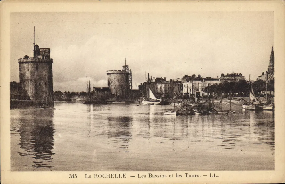 La ROCHELLE — Die Basins und die Türme. — L.L. - Vorderseite