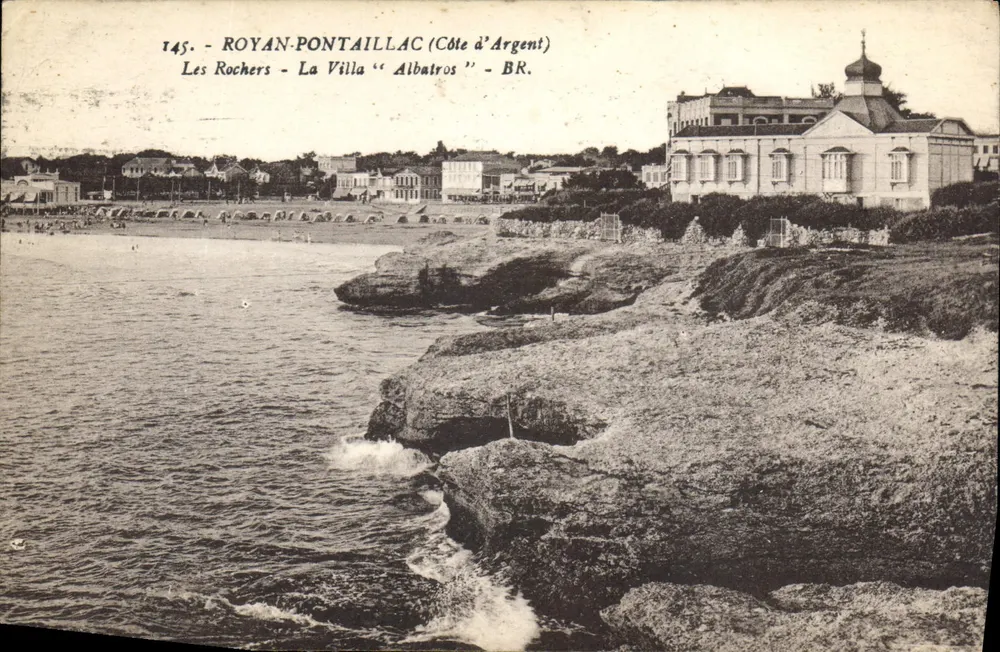 Royan-Pontaillac (Côte d'Argent) — Die Felsen - Das Haus 'Albatros' — Bloc Frères, Bordeaux, Nr. 145 - Vorderseite