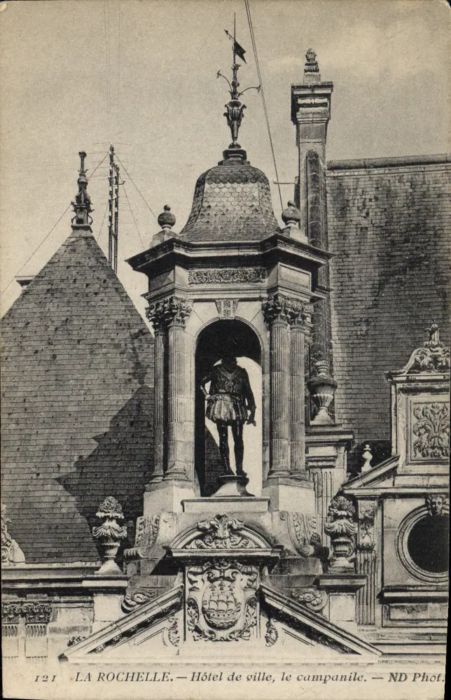 La Rochelle — Rathaus, der Glockenturm — ND Phot. - Vorderseite