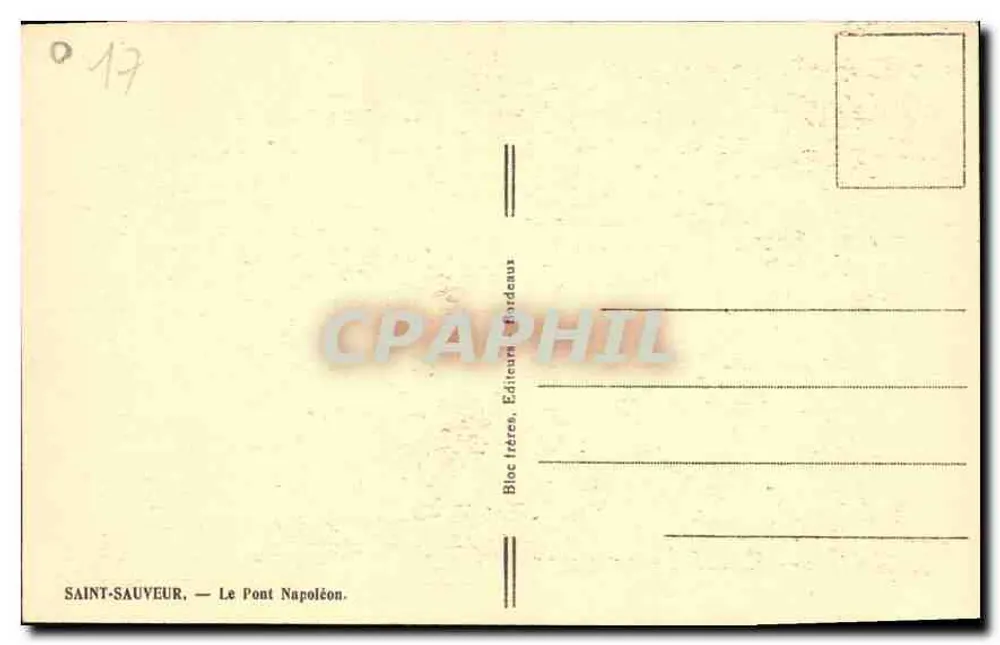 Saint-Sauveur — Il Ponte Napoleone — Editori Fratelli Pardaoux - Verso