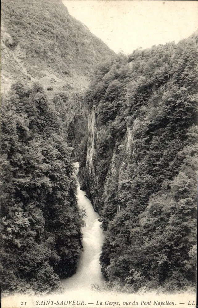 Saint-Sauveur — Die Schlucht, Blick vom Napoleonbrücke — LL - Vorderseite