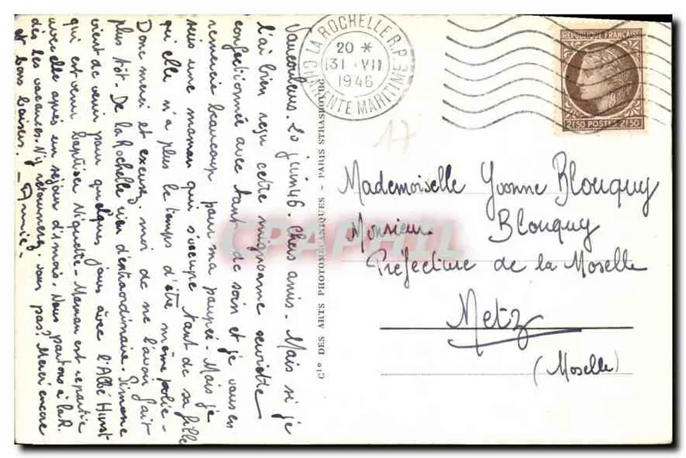 Vaucouleurs — Die Place und das Rathaus — LL 2 - Rückseite