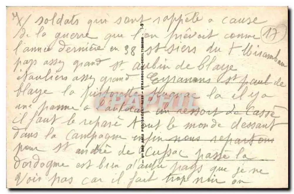 Royan — A Grande Concha — Editor anônimo, número de série não visível - Verso
