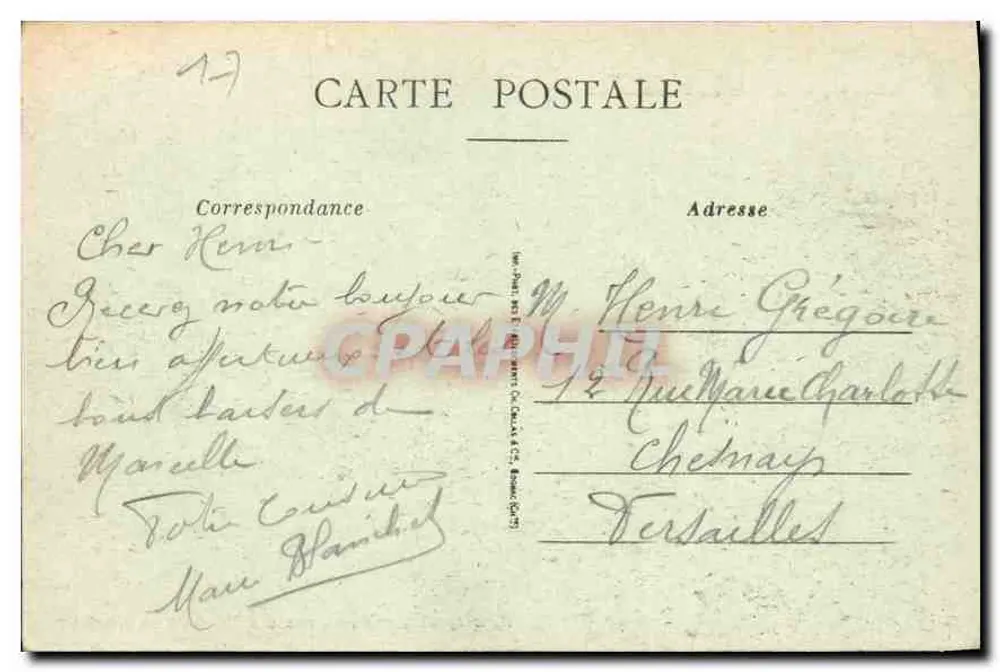 Châtelailly — O Mar em Fúria — R. Bergevin, editor, 66, rue des Merciers La Rochelle - Verso