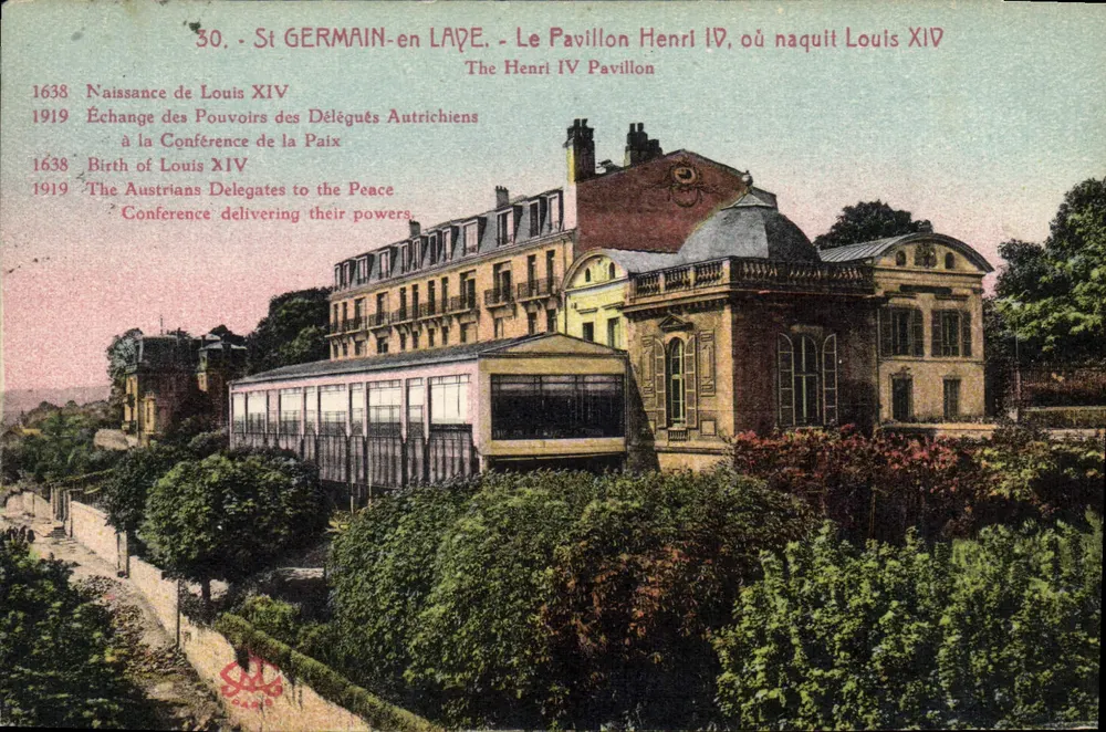 St GERMAIN-en-LAYE - Ansicht des Pavillon Henri IV, wo Ludwig XIV geboren wurde — Verlag Phototypie & Mobilière, Nr. 30 - Vorderseite