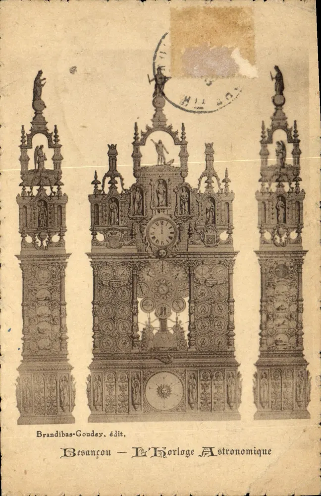 Besançon — Het Astronomische Klok — Brandibas-Goudey, uitg. - Voorkant