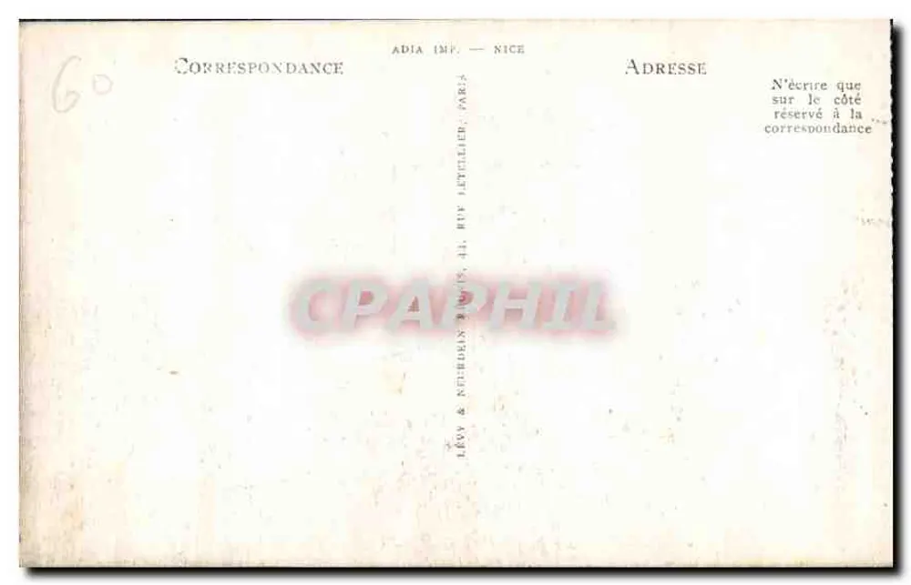 Zamek w Chantilly — Strona południowa — ND — ADIA IMP. — NICE - Rewers
