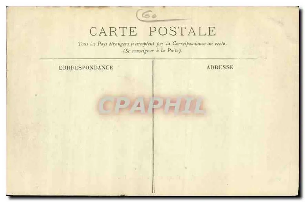 Castelo de Chantilly — Lagoas de Comelle — LL. — N° 93 - Verso