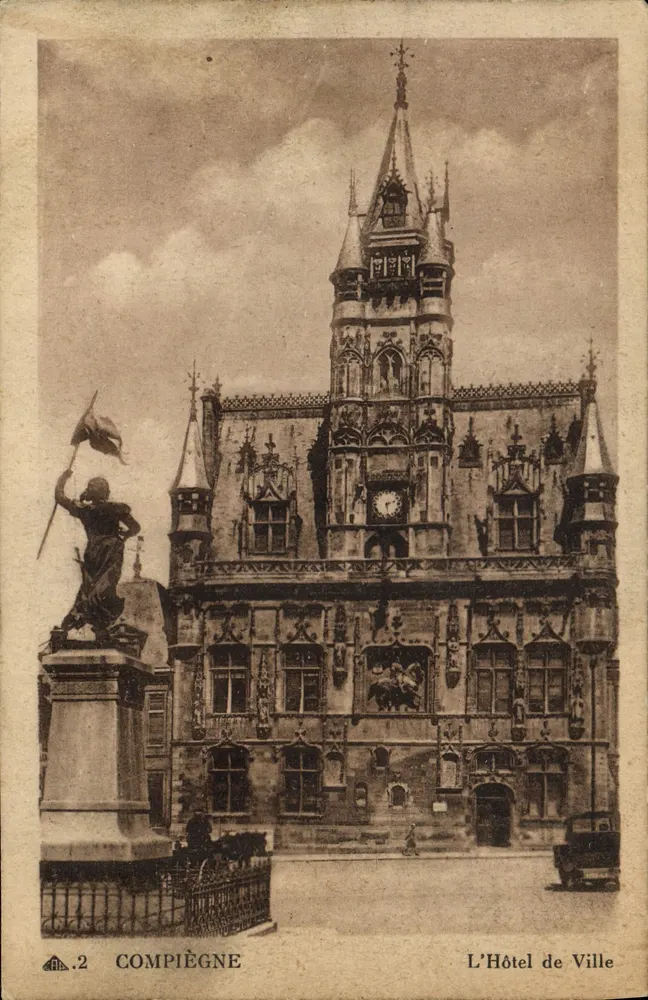 Compiègne — O Hotel de Ville — Editor: Cie des Arts Photomécaniques, Paris - Frente