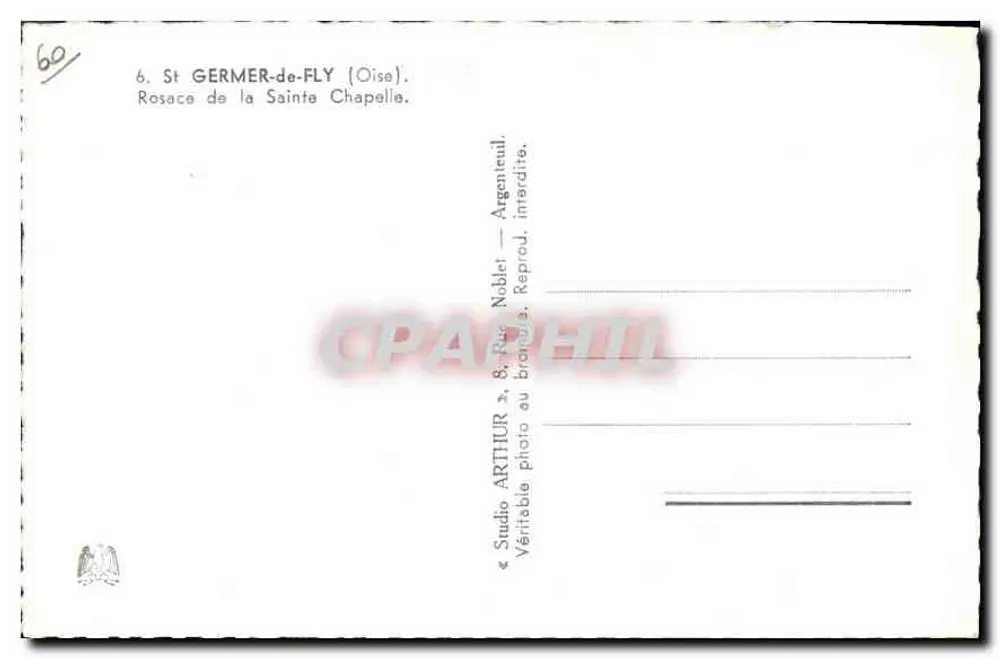 Rosace della Santa Chapel — St GERMER-de-FLY (Oise) — Studio ARTHUR, Rue Noble - Verso