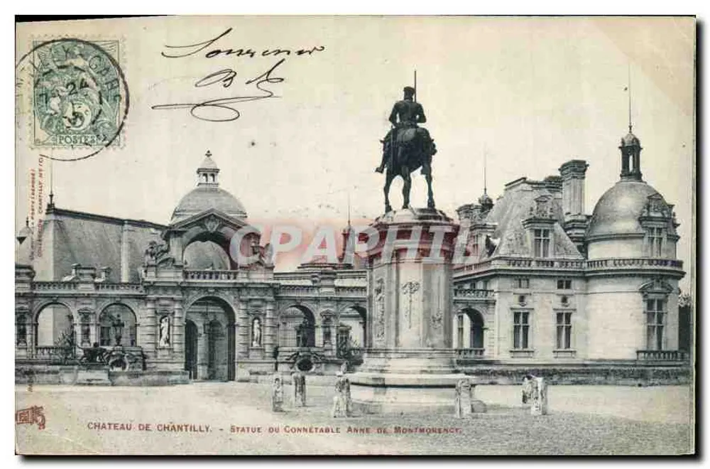 Schloss Chantilly — Statue des Constable Anne de Montmorency — unbekannter Verleger - Vorderseite