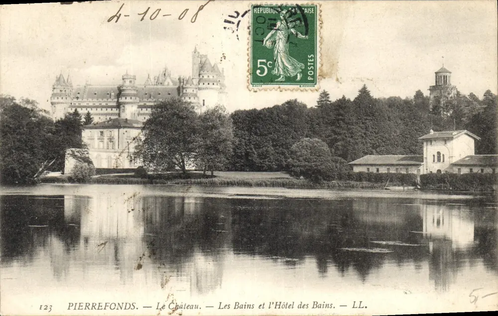 Pierrefonds — Das Schloss, die Bäder und das Hotel des Bains — LL. — n°123 - Vorderseite