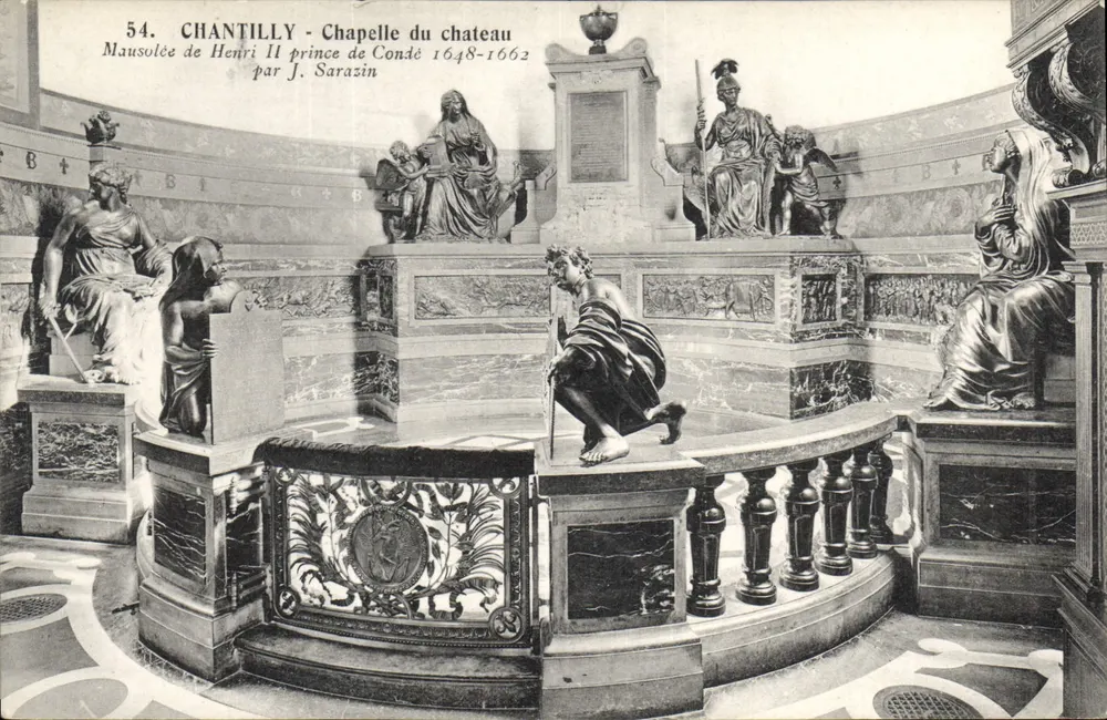 Chantilly - Kaplica zamkowa — Mausoleum Henryka II, prince de Condé 1648-1662 — autor J. Sarazin - Awers