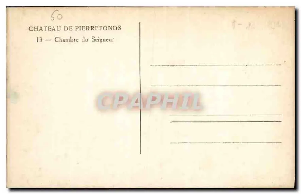 Castelo de Pierrefonds — Sala do Senhor — n°60 - Verso