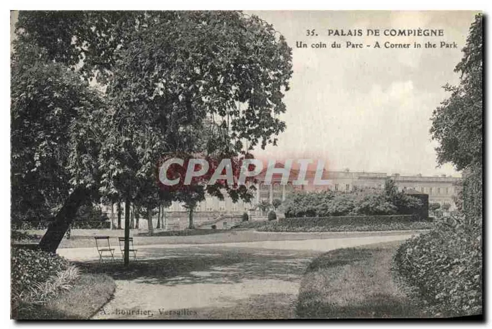 Palácio de Compiègne — Um canto do Parque — A. Bourdier, Versailles - Frente