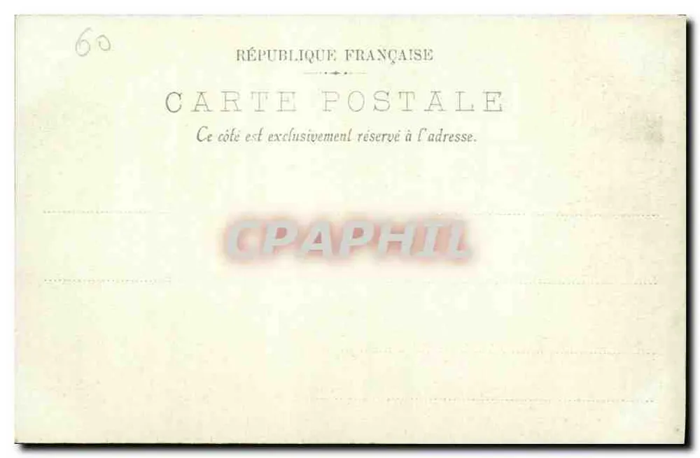 Castelo de Compiègne — A Sala de Jantar — LL. — N° 24 - Verso