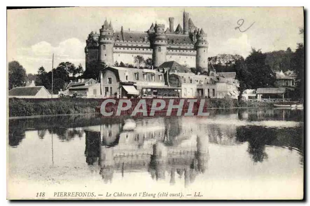 Pierrefonds — Schloss und Teich (westlicher Teil) — LL. - Vorderseite