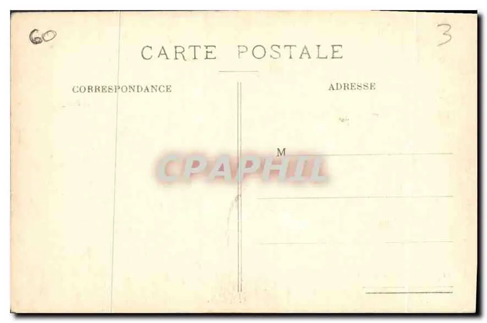 Castelo de PIERREFONDS — A Entrada — Edição Camille Henry, Compiègne - Verso