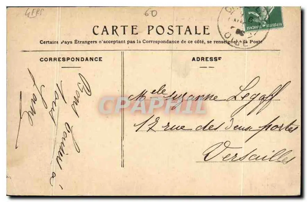 Chantilly — O Castelo, fachada sudoeste — Coleção R.F. - Verso