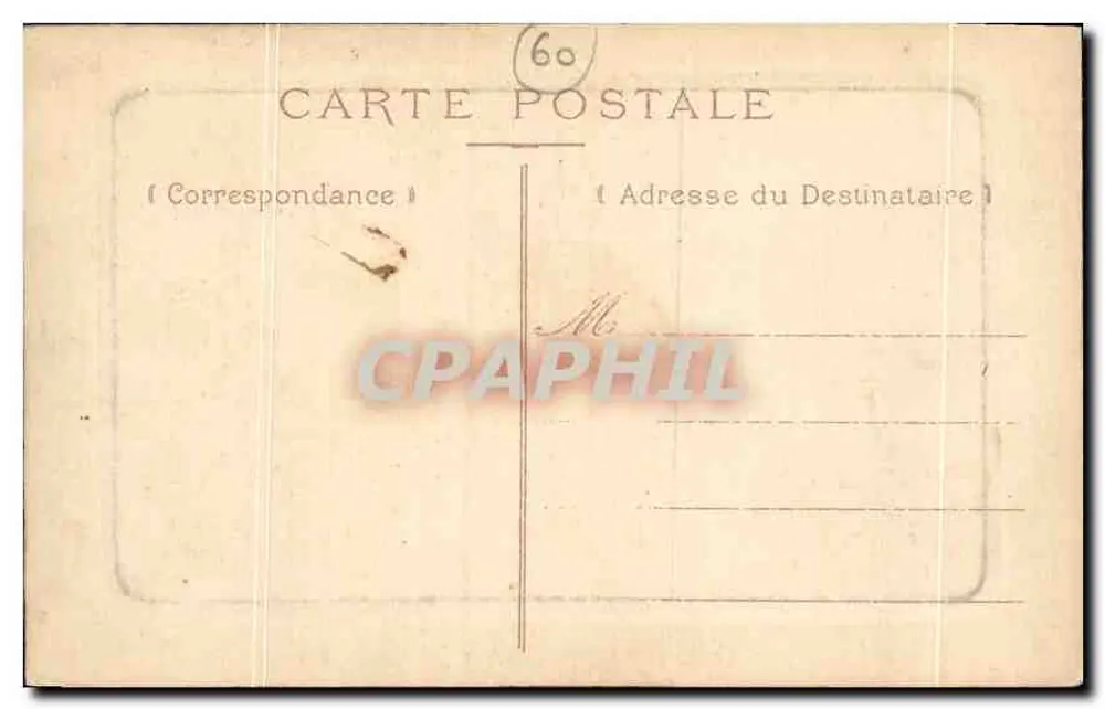Compiègne. O Castelo & o Parque — editor não identificado, n° de série 60 - Verso