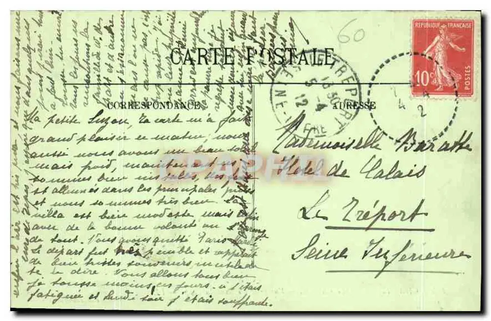 Chantilly — Das Schloss — Ansicht vom Saut-du-Loup — Edition Gamel-Grigaut, Verlag - Rückseite